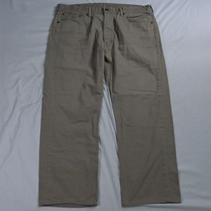 Levis 40 x 30 505 Straight Fit Khaki Denim Jeans‎